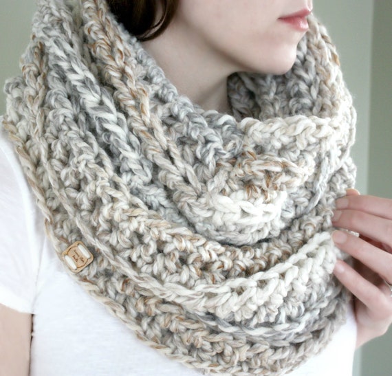 Oversized Crochet Infinity Scarf | Oversized Winter Looped Neck Warmer
