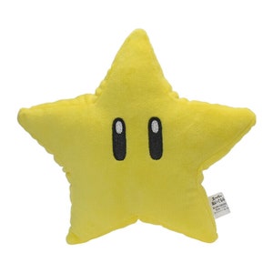 Super Mario Bros Soft Yellow Super Star Plush