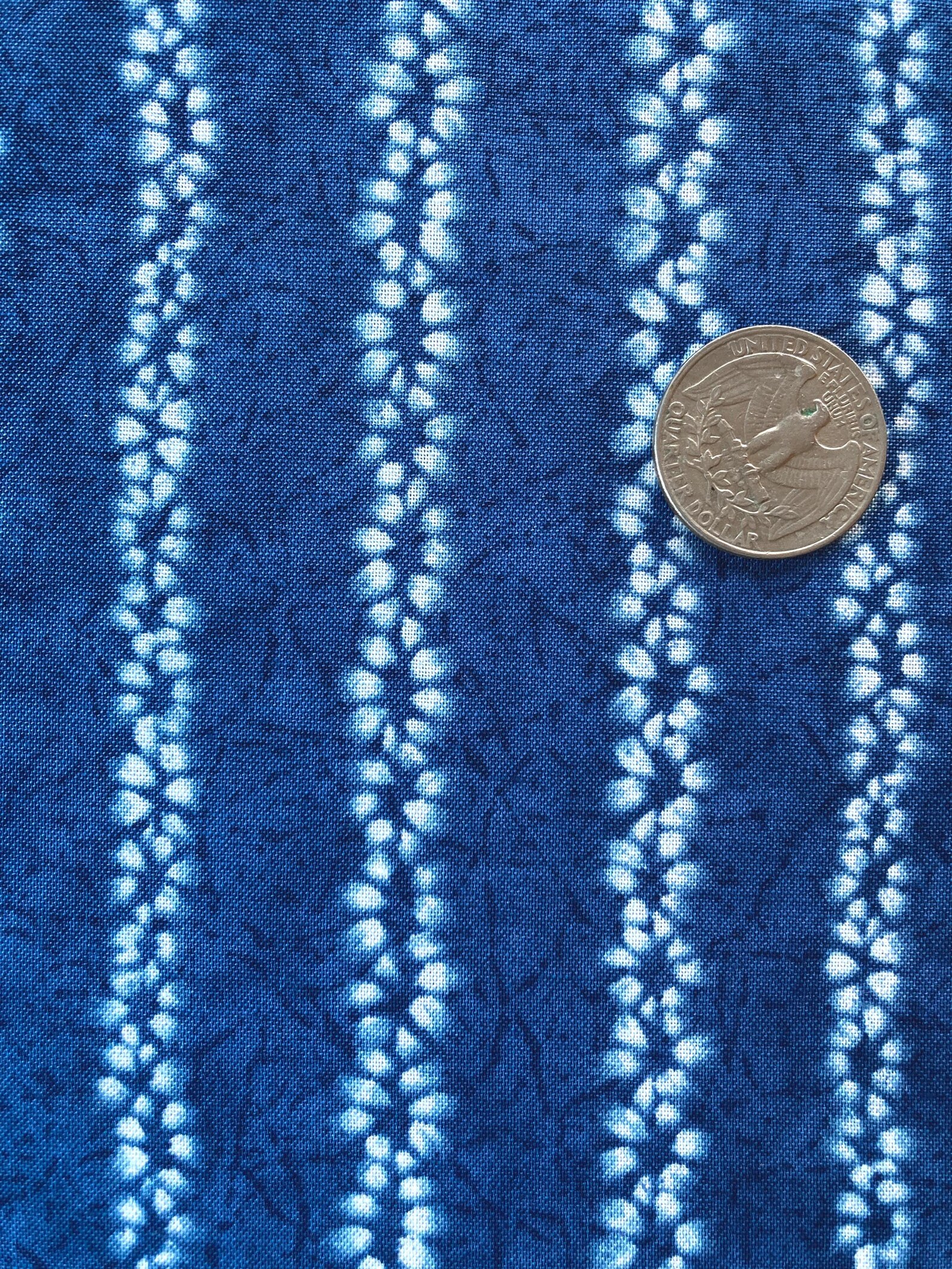 Blue - Shibori Tie-Dye Linen Cotton 3pc Unstitched Dress Material Suit Set 35