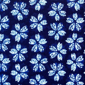 Shibori tie-dye print cotton fabric with cherry blossom pattern, Japanese cotton fabric, sold by the half yard,