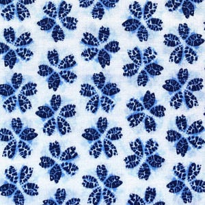 Shibori tie-dye print cotton fabric with cherry blossom pattern, Japanese cotton fabric, sold by the half yard,
