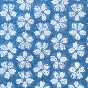 Shibori tie-dye print cotton fabric with cherry blossom pattern, Japanese cotton fabric, sold by the half yard,