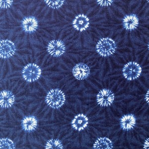 shibori tie-dye print cotton fabric in dark indigo, Japanese cotton fabric, sold by the half yard,
