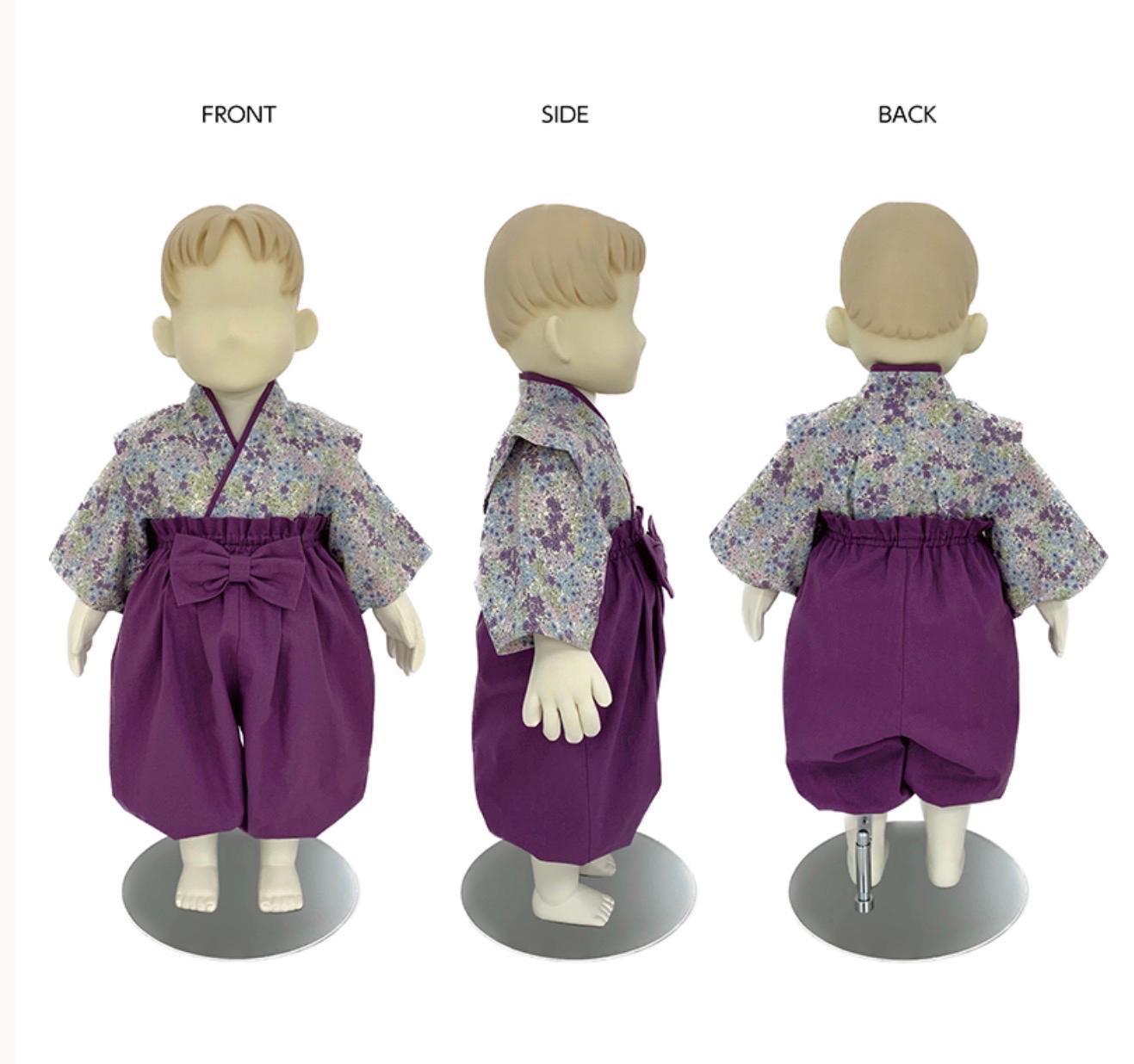 Baby's Hakama Kimono-style Set - Sizes: 65-90cm / 2'13”- 2'98