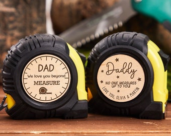 Custom Tape Measure For Dad,Personalized Tape Measure,Father's Day Gift From Daughter,Wood Ruler Tools,Gift for Him Husband,Woodworker Gifts