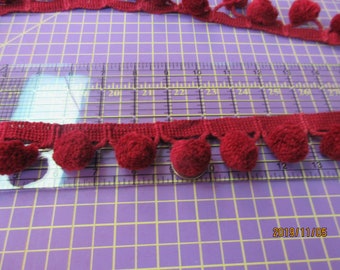 Clearance Remnant Pcs Multicolour Pom Pom bobble Fringe Trim lace Craft Ribbon