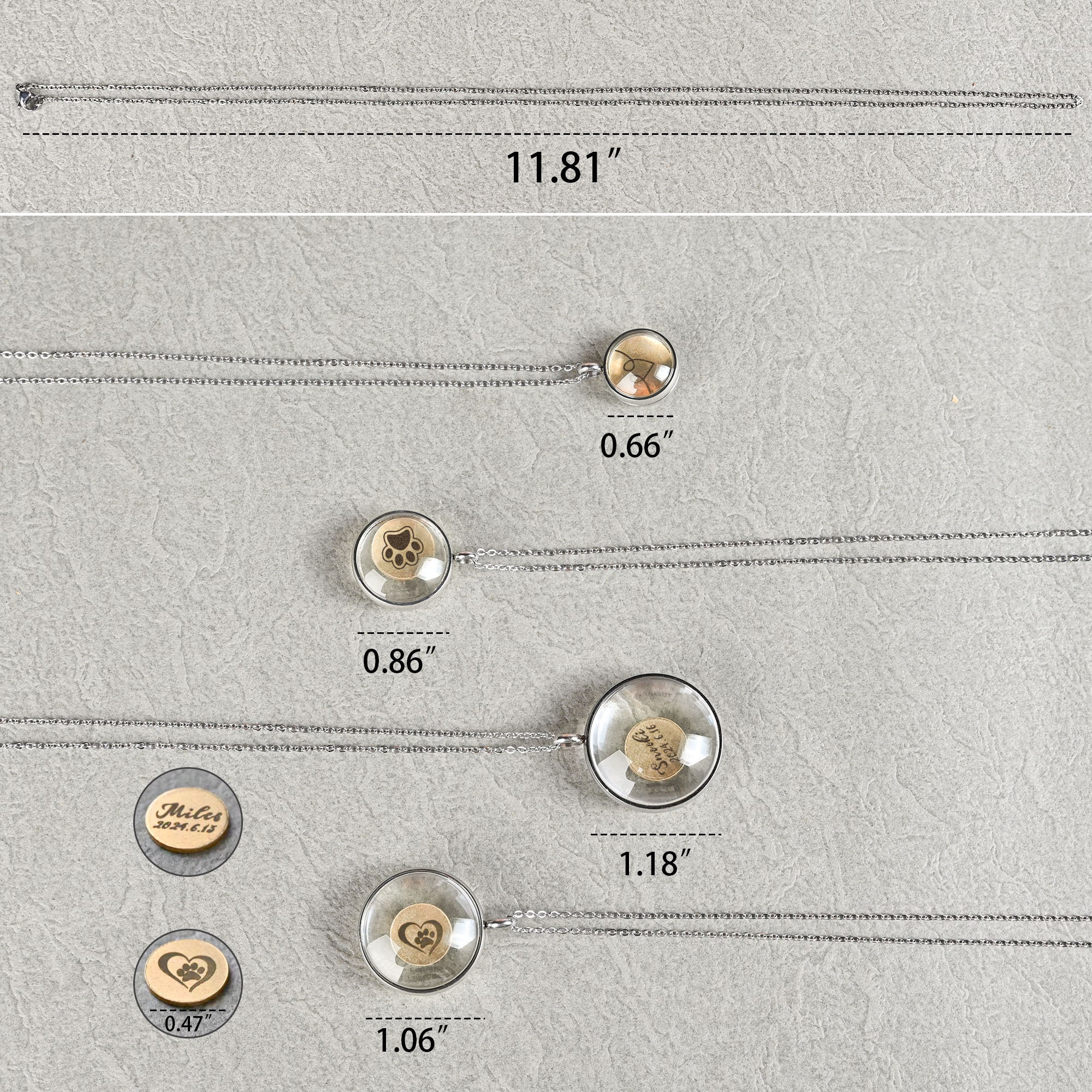 Collana Commemorativa Urna Per Animali E Persone - GoldChic JEWELRY - Ciondolo In Acciaio Con Cabina Per Ceneri O Capelli - Personalizzabile Con Incisione