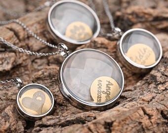 Collar de urna para mascotas personalizado, miniurna de recuerdo de cristal, collar conmemorativo de urna para mascotas, recuerdo de cabello, joyería de cremación para la pérdida de un perro o gato