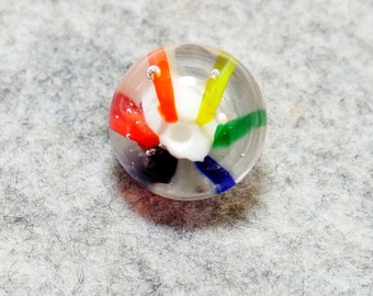 Handmade Lampwork Rainbow Bead by Cara