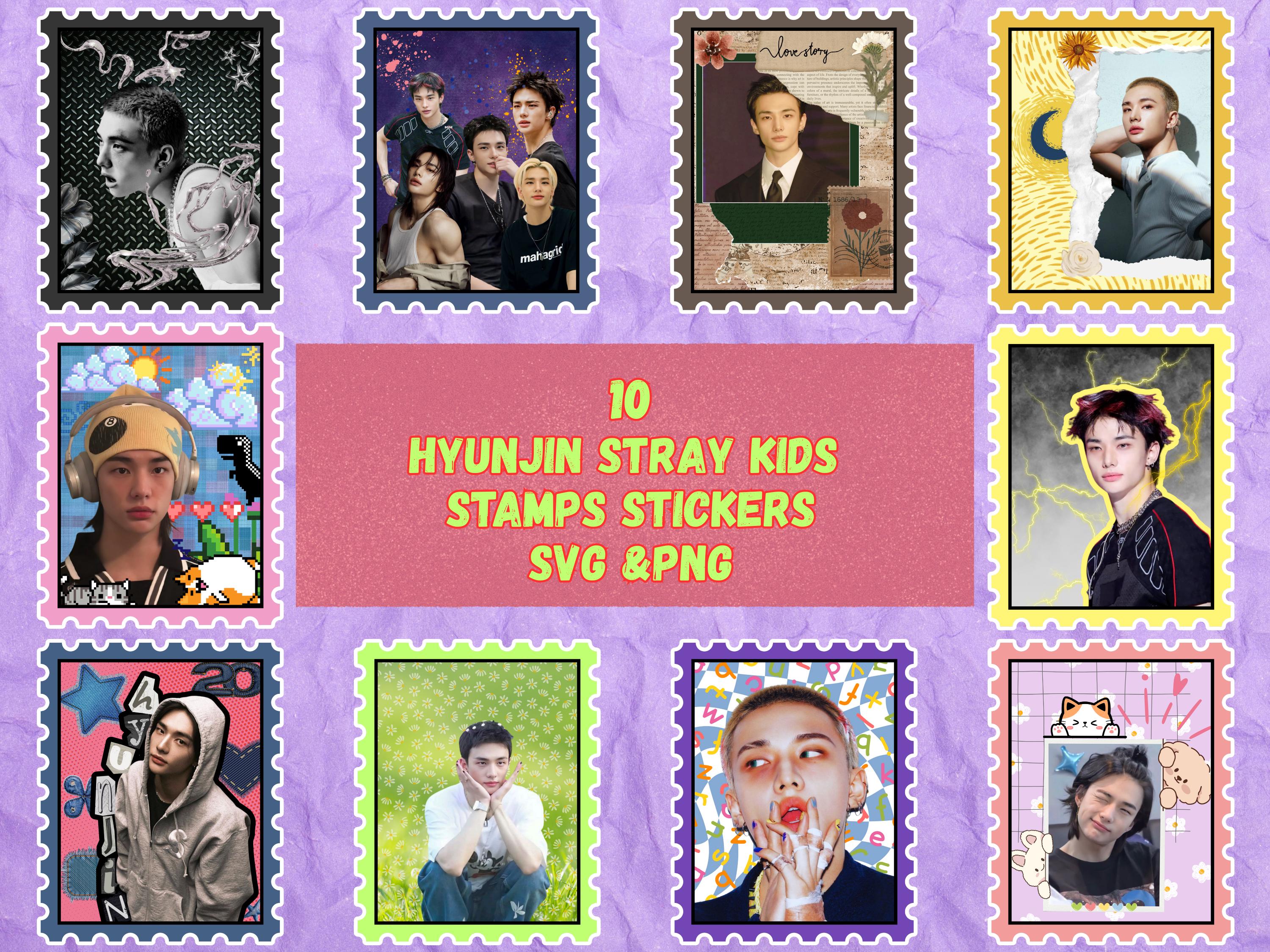 Hyunjin Straykids Stamp Stickers Bundle: K-pop Journal, Planner  display picture 1
