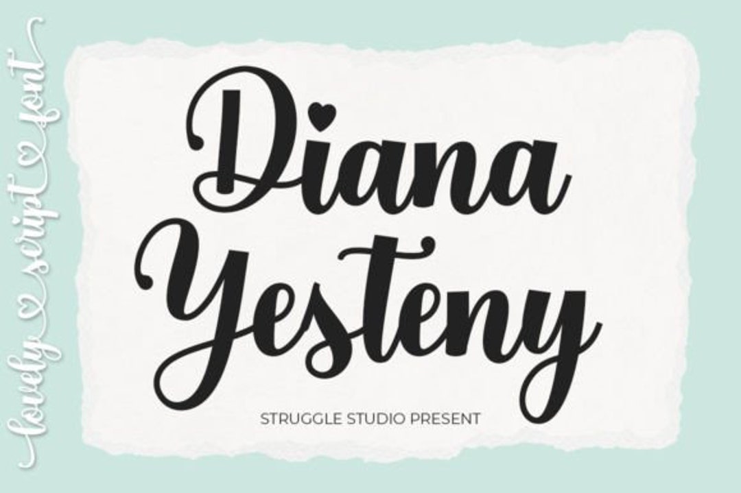 Diana Yesteny Font, Love Font, Cricut Fonts, Casual Font, Modern Font ...