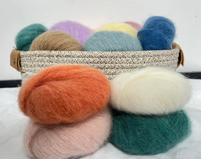 28 Colours Kid Mohair Silk Yarn, Lace Yarn, Garnstudio Drops Design Knitting Yarn, Yarn for