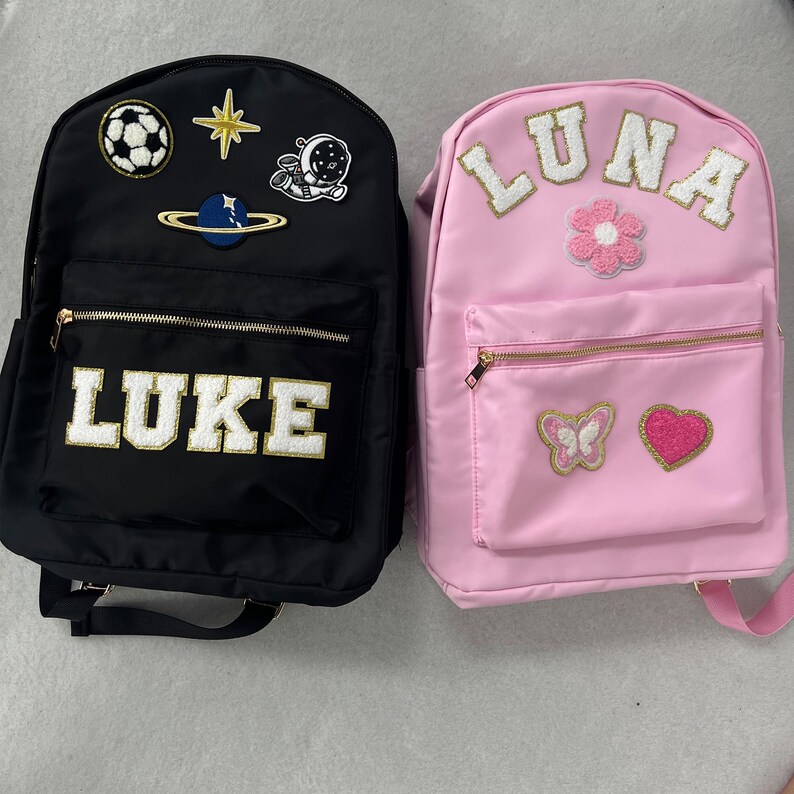 Custom Nylon Backpack and Lunch Bag and Pencil Case, Personalized ...