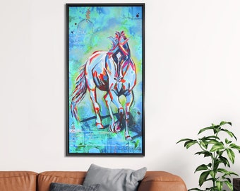 Free Spirit Horse Painting, GICLEE PRINT on Fine Art Paper, Abstract Acrylic Painting, Equine, Wild Horse
