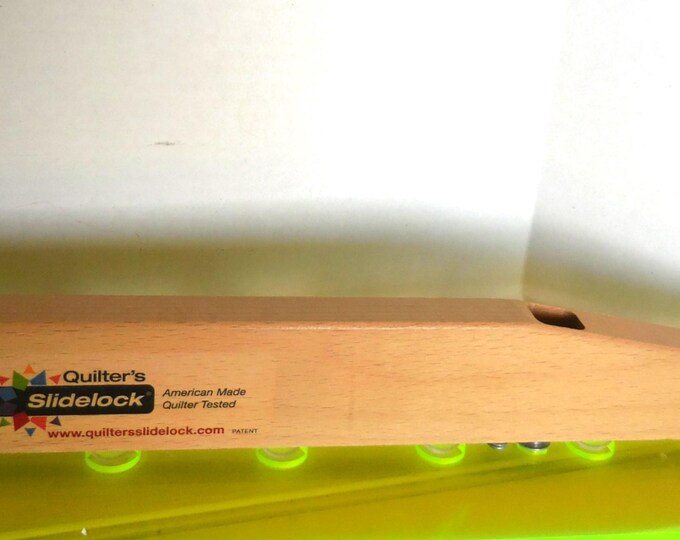 24 Inch Neon Green/yellow Edge Slidelock Quilting Ruler for Easy Fabric ...