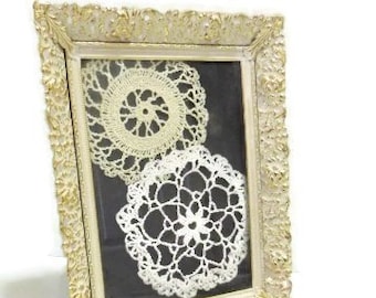 Gold Filigree Photo Frame | White And Gold Lacy Metal Picture Frame |  8 X 10 Filigree Frame