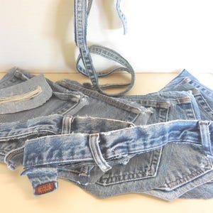 Upcycled Denim Jeans Salvaged Scraps Parts And Pieces For Arts And Crafts