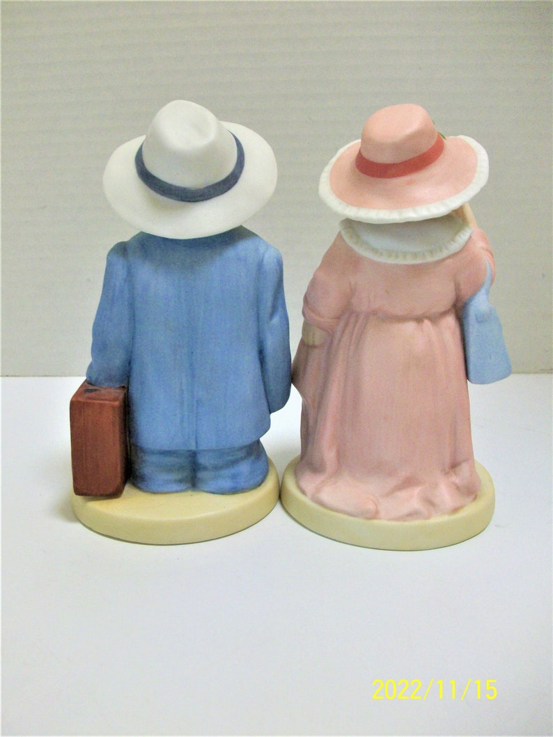 Playing Dress-Up Homco Figurines of Children Boy And Girl Figurines Dressed in Mom & Dad's Clothes image 6