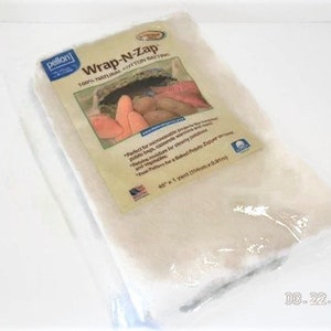 Wrap-N-Zap Cotton Batting | Pellon Microwave Safe (45" x 1 Yard)