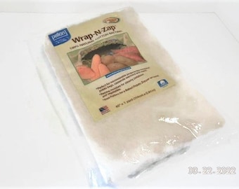 Wrap-N-Zap Cotton Batting | Pellon 100% Natural Cotton Batting | Microwave Safe For Cooking Creations