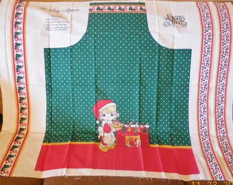 Precious Moments Christmas Apron Panel | DIY Cut and Sew Fabric Panel for Apron