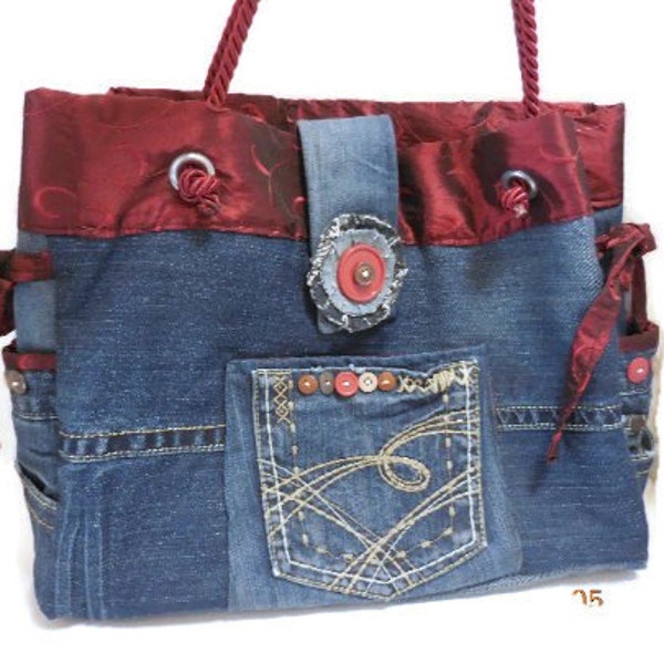 Denim Handbag - Etsy