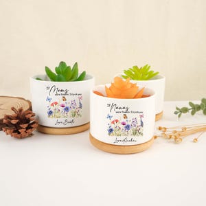 Personalised if … Were Flowers I’d We’d Pick You Mum Nanna Grandma Nanny Nan Nana Wildflower Floral Ceramic Mug Vase Jug Birthday Gift