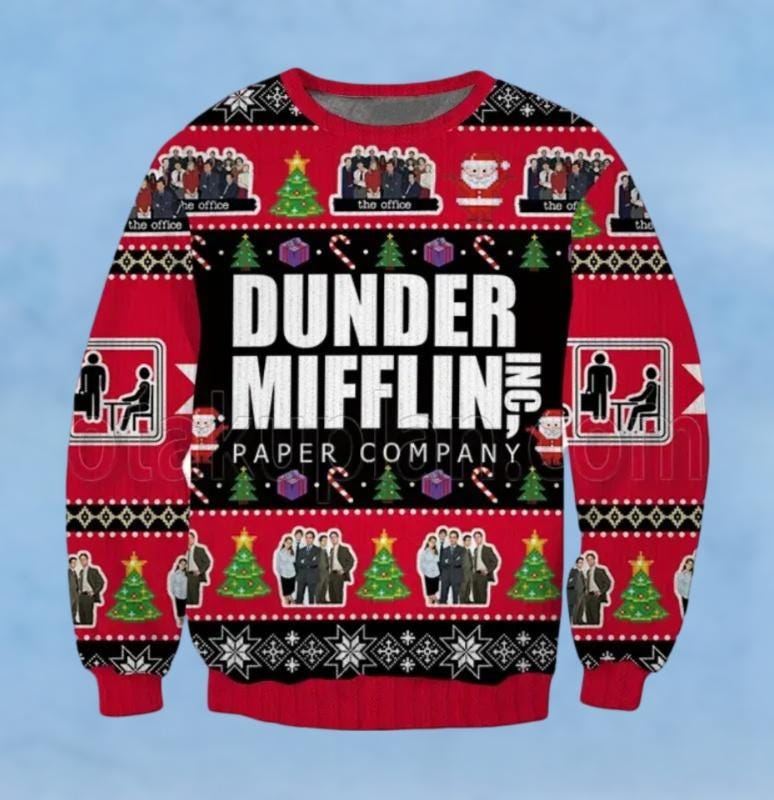 Dunder Mifflin Office Ugly Christmas Sweater Dunder Mifflin The