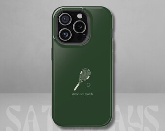 TENNIS Phone Case Dark Green Old Money Sport Classic Elegant Aesthetic Designer Trendy iPhone 15 14 13 12 11 Pro Max Samsung S22 Plus Ultra