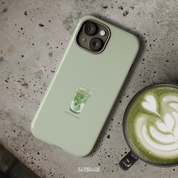 Iced Matcha Latte Phone Case, Matcha Lover Gift, Drinks Cute