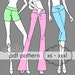 Ladies Yoga Pants, Capris and Shorts - INSTANT DOWNLOAD - xs through xxxl, 3 length options - pdf sewing pattern 