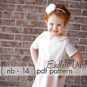 Girls Endless Dress - INSTANT DOWNLOAD - nb through 14 + doll - pdf sewing pattern