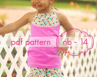 Mega Ruffle Pants - INSTANT download - shorts, capris, full lengths - nb-14 - pdf sewing pattern