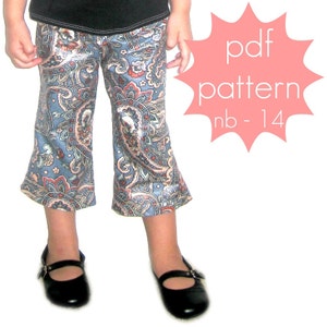 Essential Pants - INSTANT download - pdf sewing pattern - flared below knee - short, capri and full length options