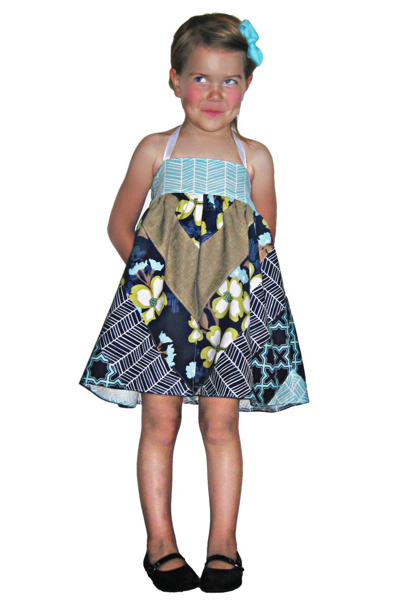 Happy Herringbone Dress INSTANT download nb 14 and doll pdf sewing pattern image 4