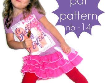 Tutorial de vestido de camiseta con triple volante - Descarga INSTANTÁNEA - nb-14 - patrón de costura en pdf