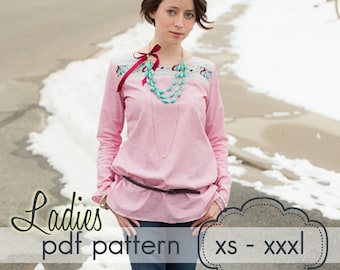 Ladies Quick Dress & Top - INSTANT DOWNLOAD - xs through xxxl - pdf sewing pattern