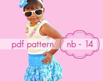 Bouncing Bubble Skirt or Skorts - INSTANT download - pdf sewing pattern - nb - 14 - 3 length options