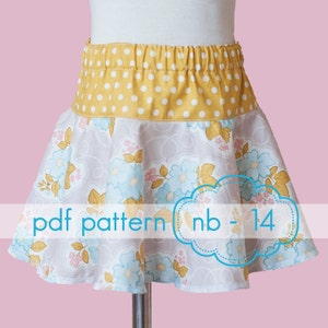 Drop and Twirl Circle Skirt - INSTANT download - pdf sewing pattern - nb - 14 and doll