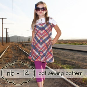 Girls Quick Dress & Top - INSTANT DOWNLOAD - nb through 14 + doll - pdf sewing pattern