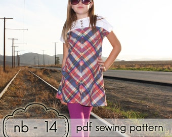 Girls Quick Dress & Top - INSTANT DOWNLOAD - nb through 14 + doll - pdf sewing pattern