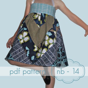 Happy Herringbone Dress INSTANT download nb 14 and doll pdf sewing pattern image 1