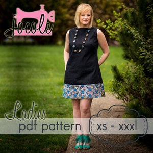 Ladies A-Line Shift Dress & Tunic INSTANT DOWNLOAD xs through xxxl pdf sewing pattern image 1