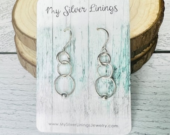 Simply Sterling Silver Handmade Dangle Earrings