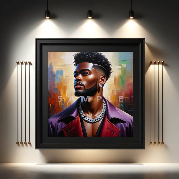Alpha Male Energy| Black Male Art | Black Love Art| African Wall Art| Black Man Art| Black Art |Digital Art| Alpha Male Art| African Art