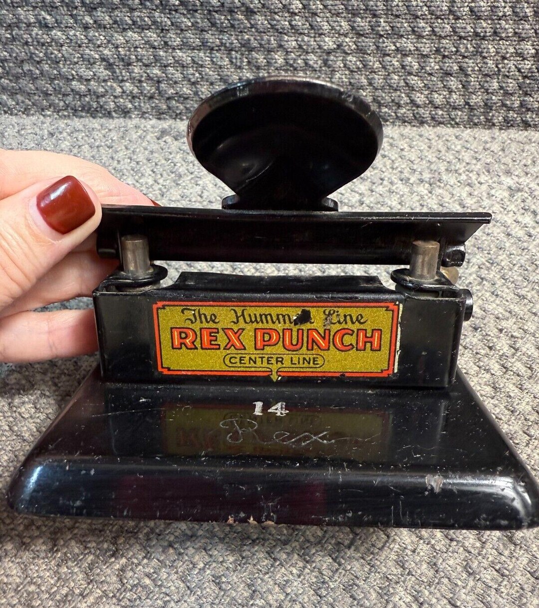 Hummer Line Vintage the Hummer Line Rex Punch Center Line #14 2 Hole Punch - Etsy