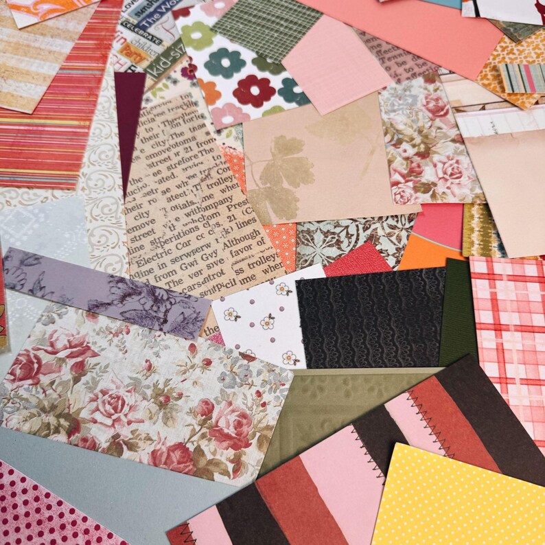 100 Pc Scrap Paper Packs for Scrapbooking - Junk Journals - Cards ...