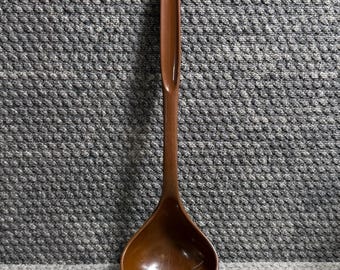 Cucharón de sopa Foley de nailon de 11 pulgadas, marrón, vintage, MCM