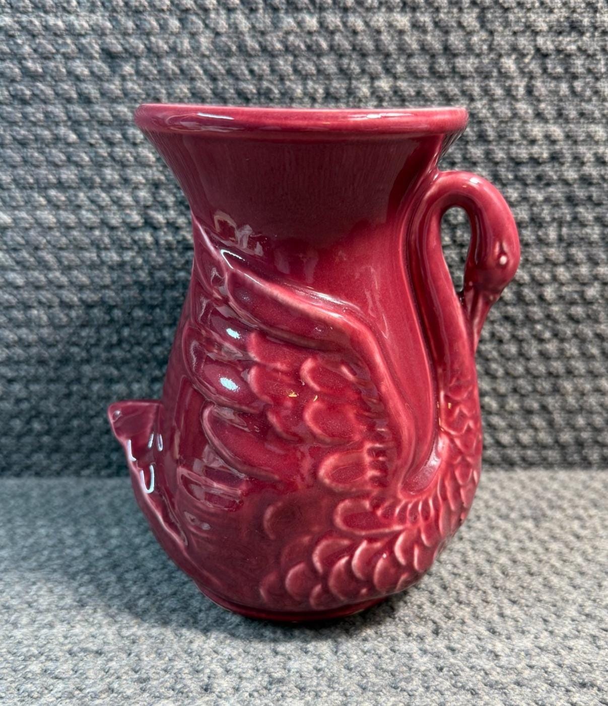 Ceramic vase burgundy vintage - Etsy 日本