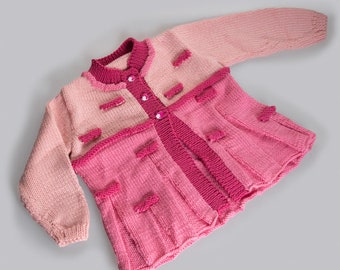Unusual hand-knitted baby or toddler jacket